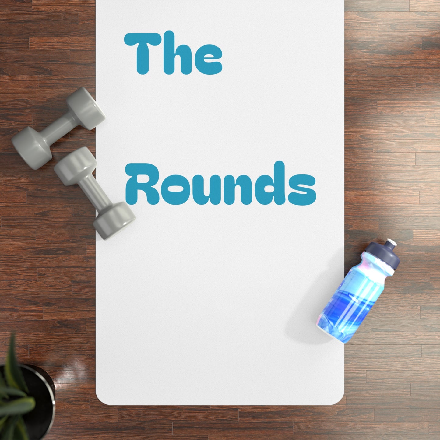 Making The Rounds Blue Rubber Yoga Mat