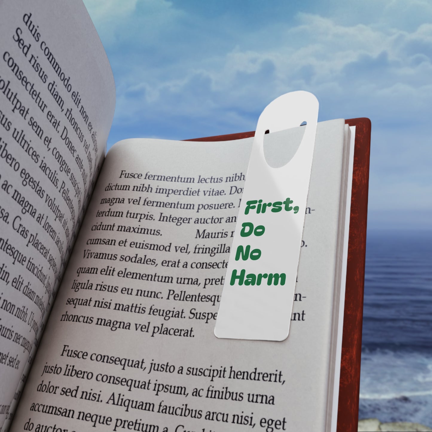 First Do No Harm Green Bookmark