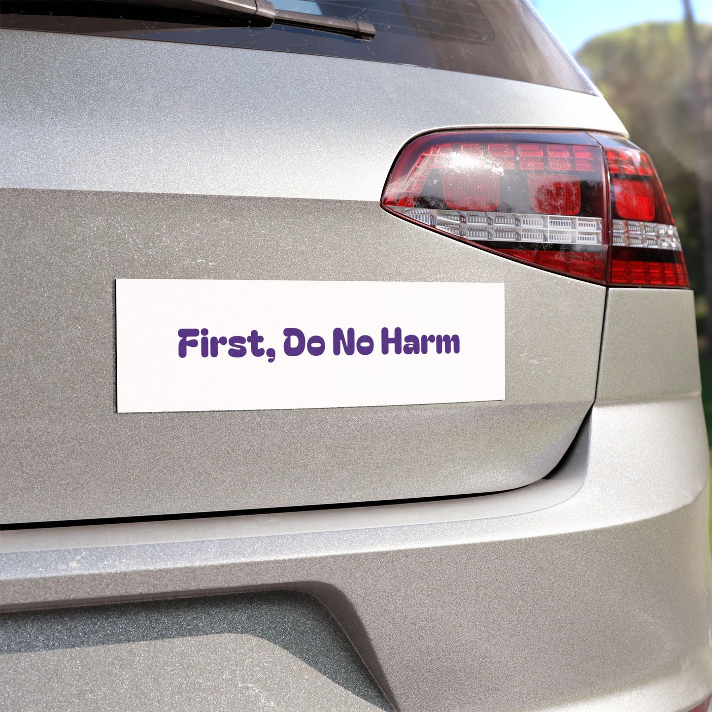 First Do No Harm Purple Car Magnets