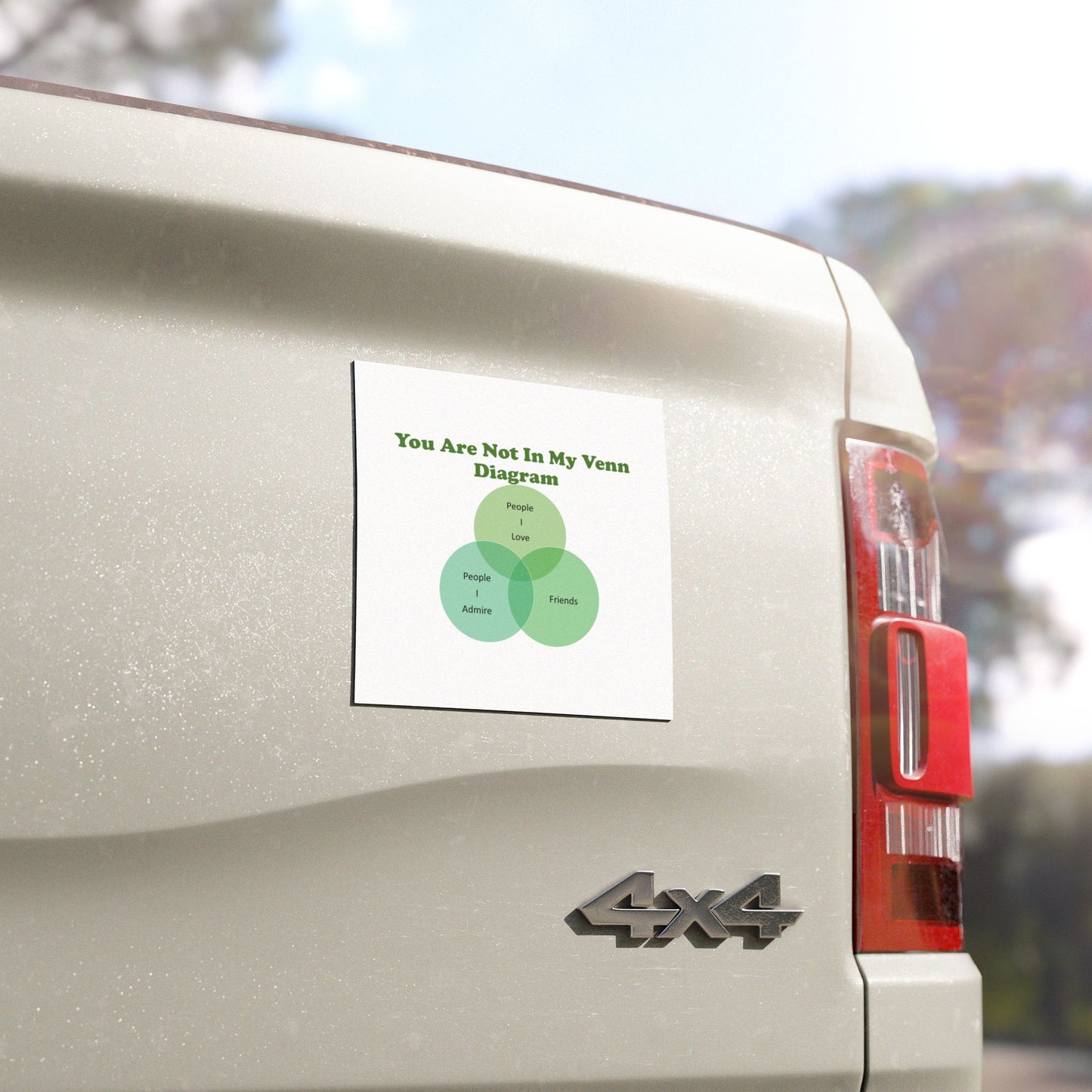 You Are Not In My Venn Diagram Green Car Magnets
