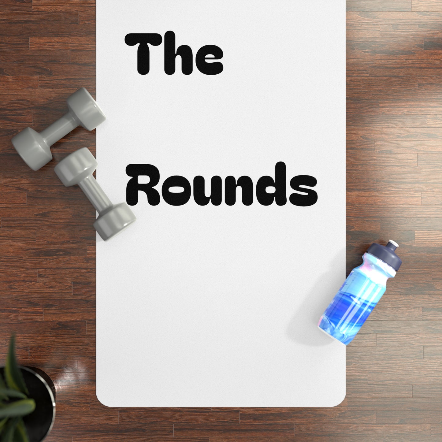 Making The Rounds Black Rubber Yoga Mat