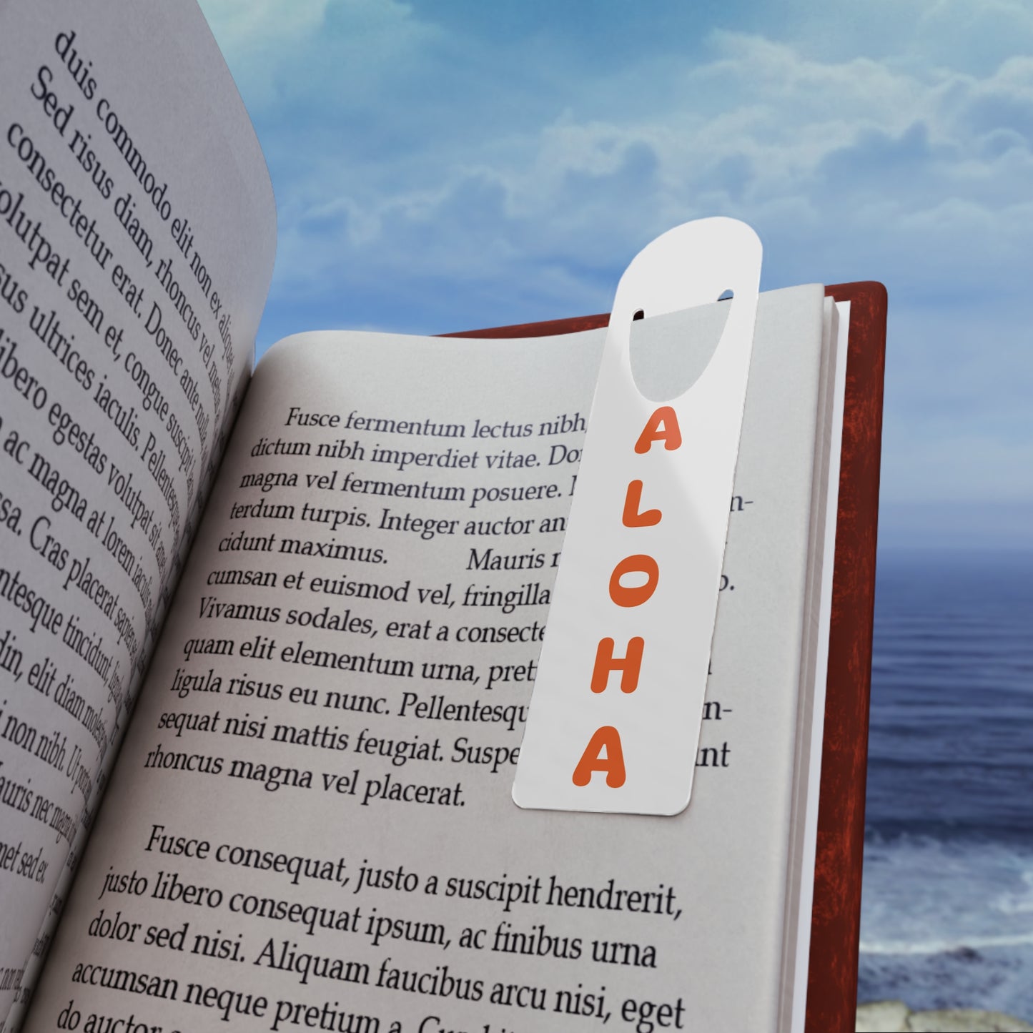 Aloha Bookmark -- Orange