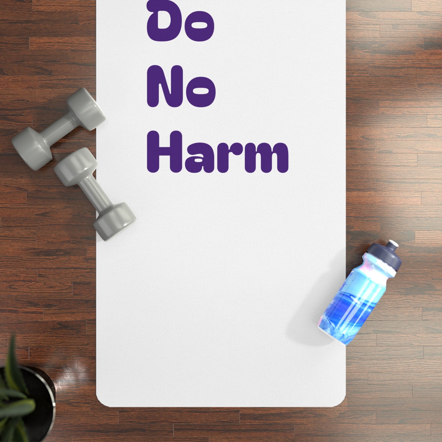First Do No Harm Purple Rubber Yoga Mat