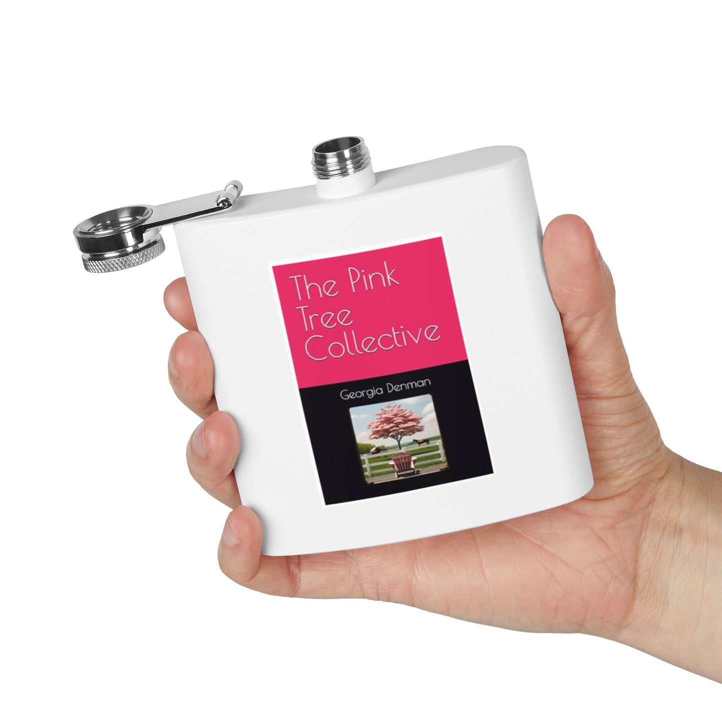 Pink Tree Collective 6oz Stainless Steel Flask — The Pink Tree Collective Design
