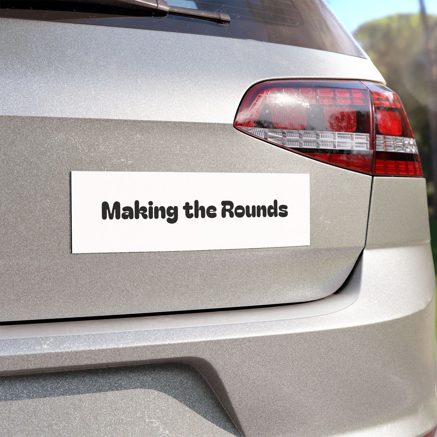 Making The Rounds Black Car Magnets