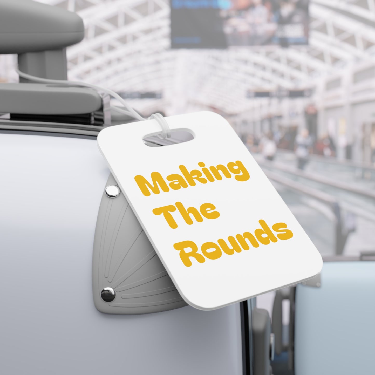 Making The Rounds Yellow Luggage Tags