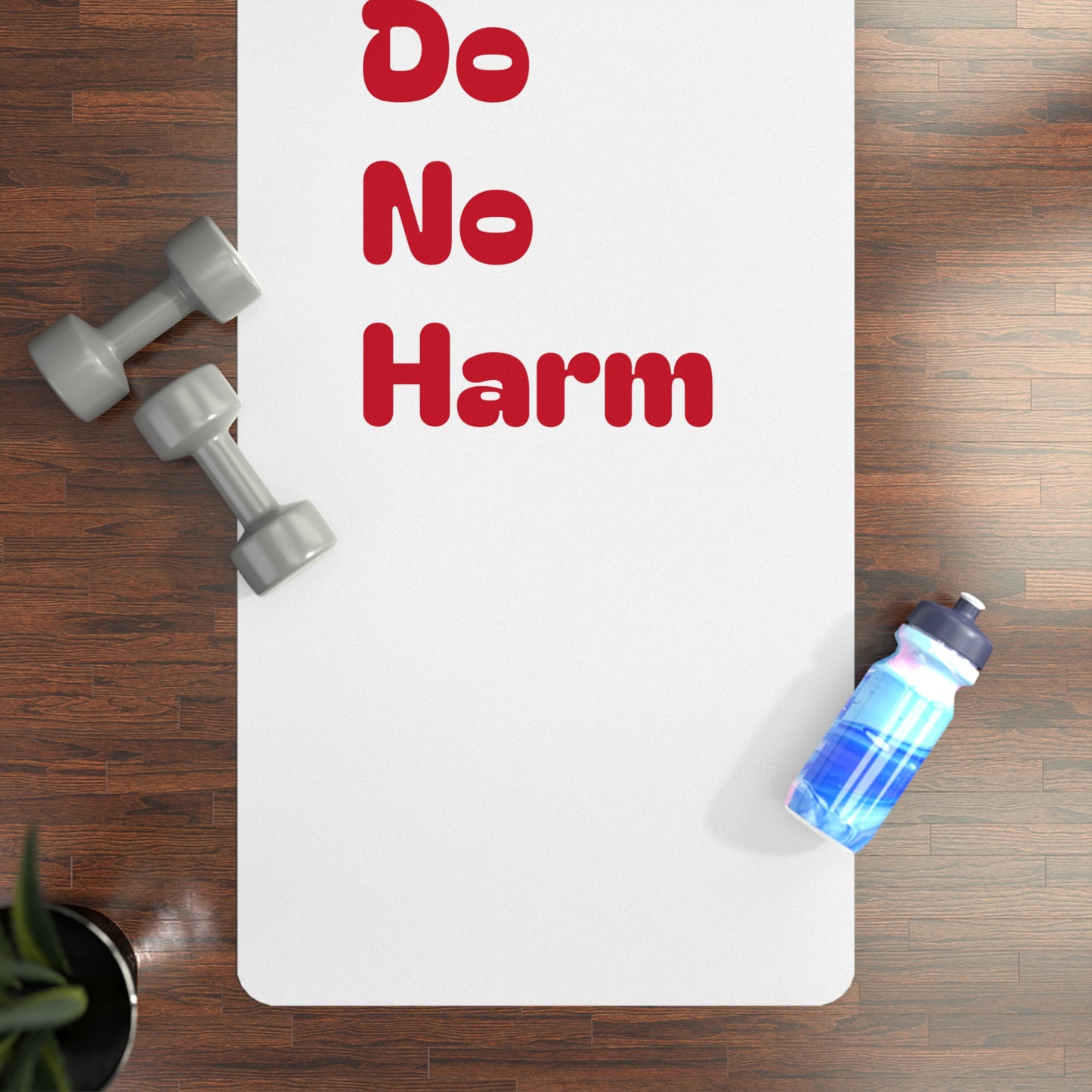 First Do No Harm Red Rubber Yoga Mat