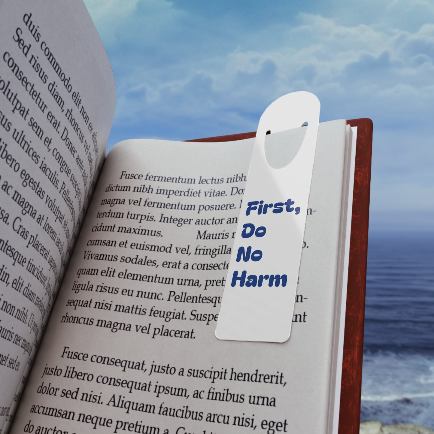 First, Do No Harm Dark Blue Bookmark