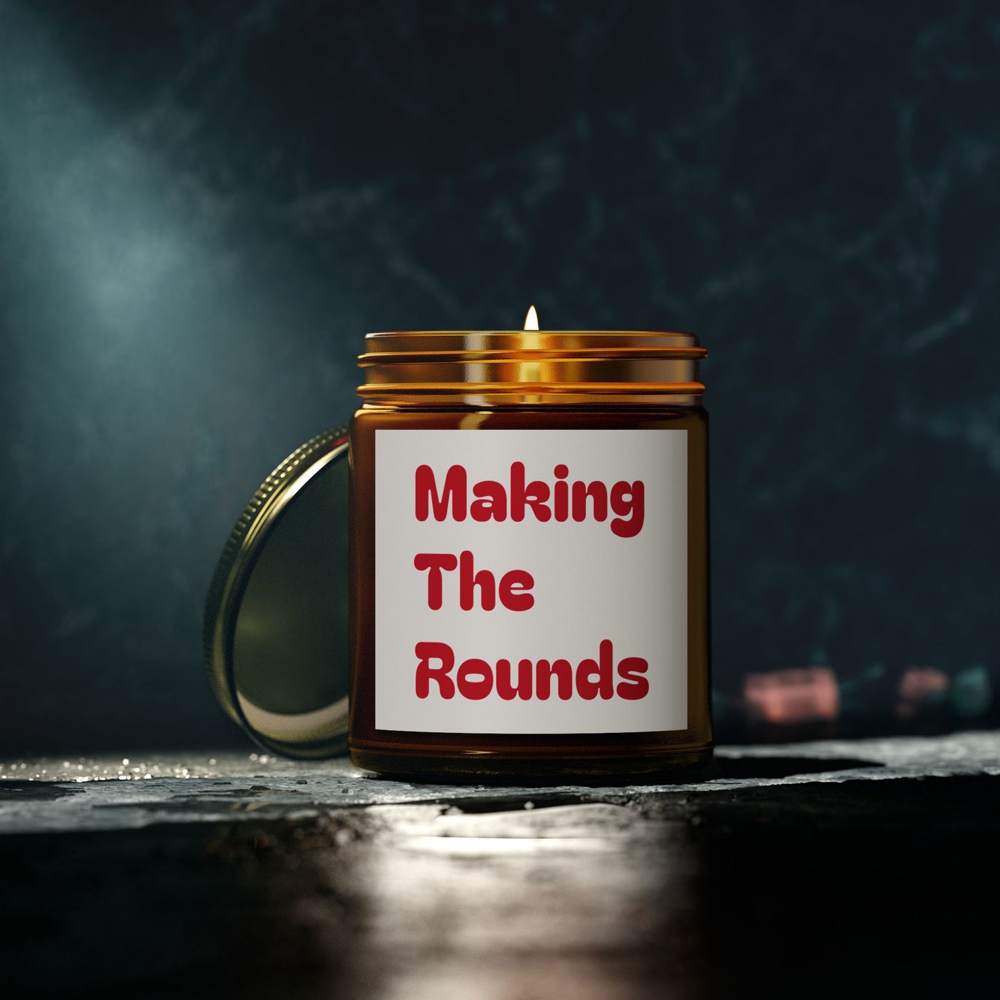 Making The Rounds Red Scented Candles, Coconut Apricot Wax (4oz, 9oz)