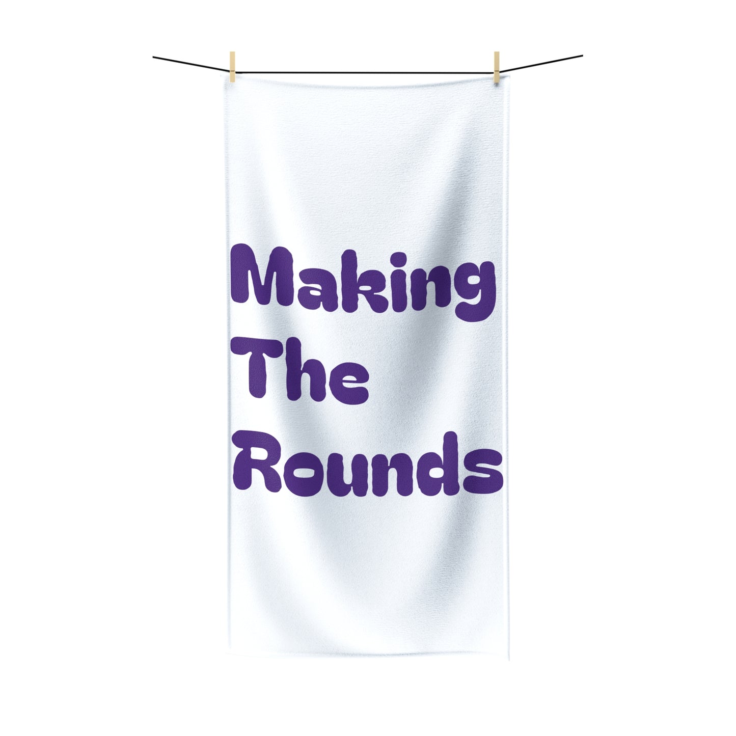 Making The Rounds Purple Polycotton Towel