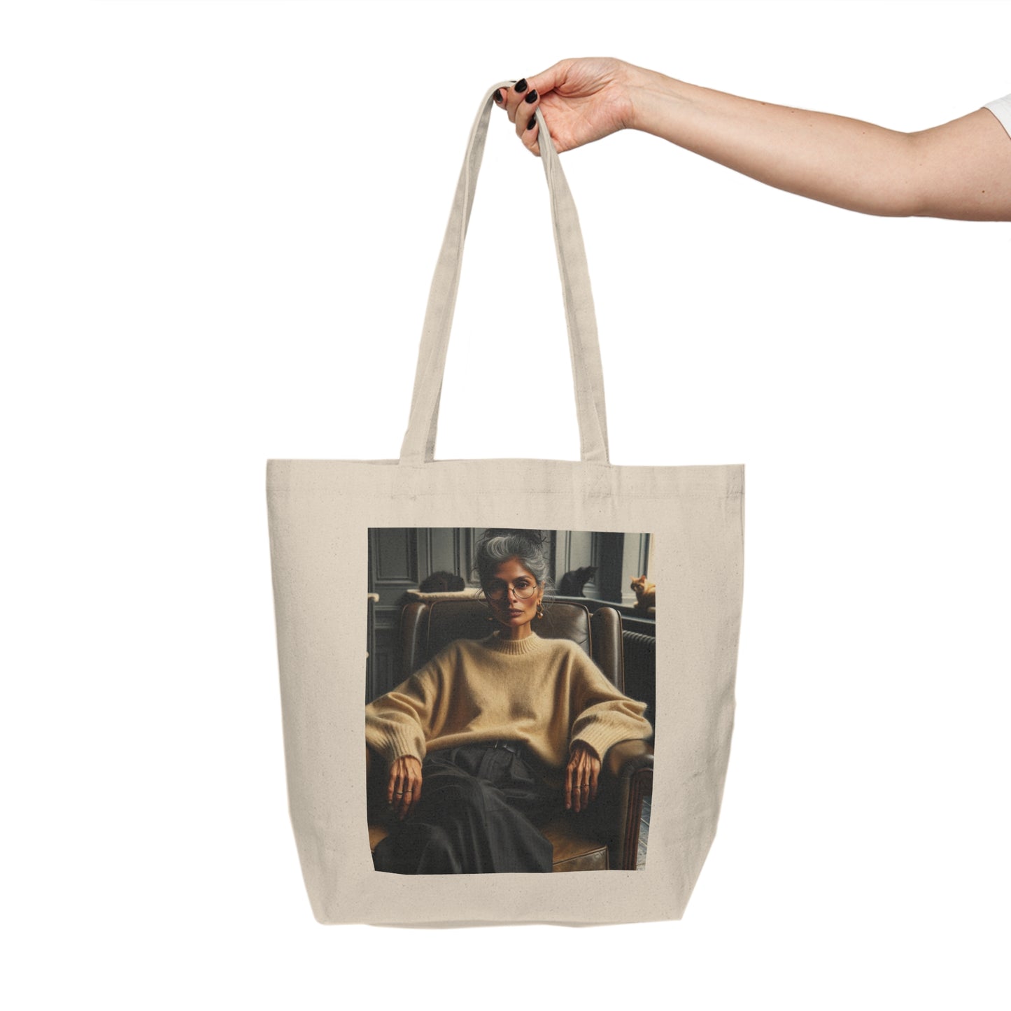 Stat Canvas Shopping Tote