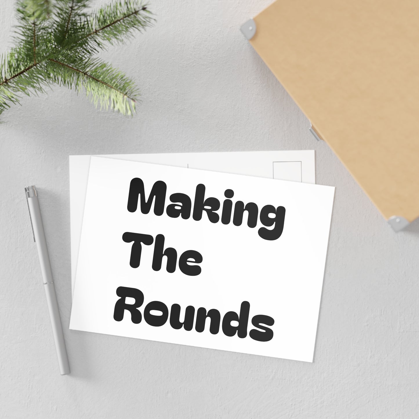 Making The Rounds Black Fine Art Postcards