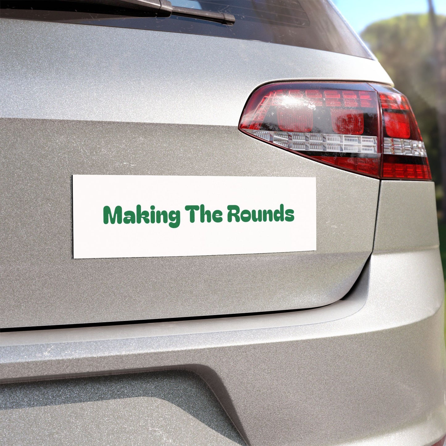 Making The Rounds Green Car Magnets