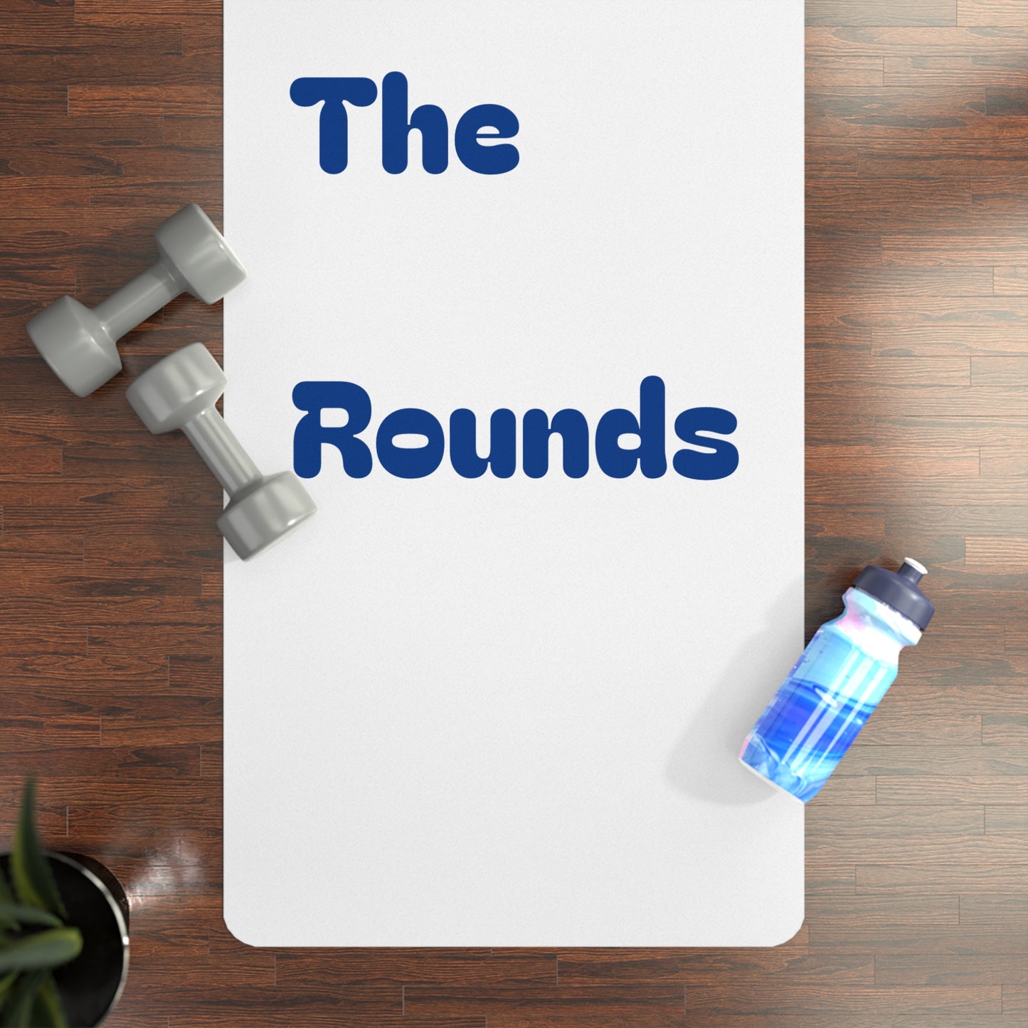 Making The Rounds Dark Blue Rubber Yoga Mat