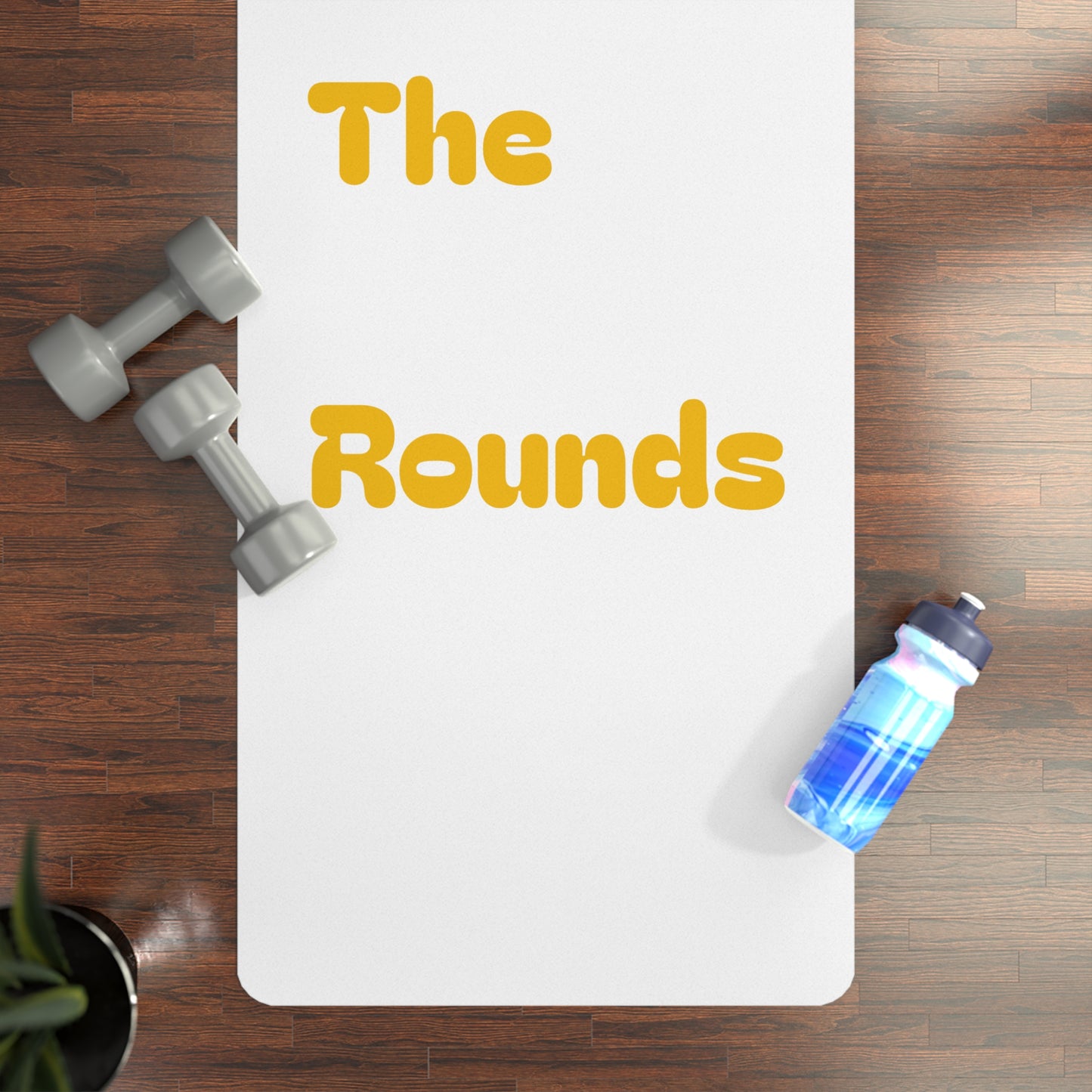 Making The Rounds Yellow Rubber Yoga Mat