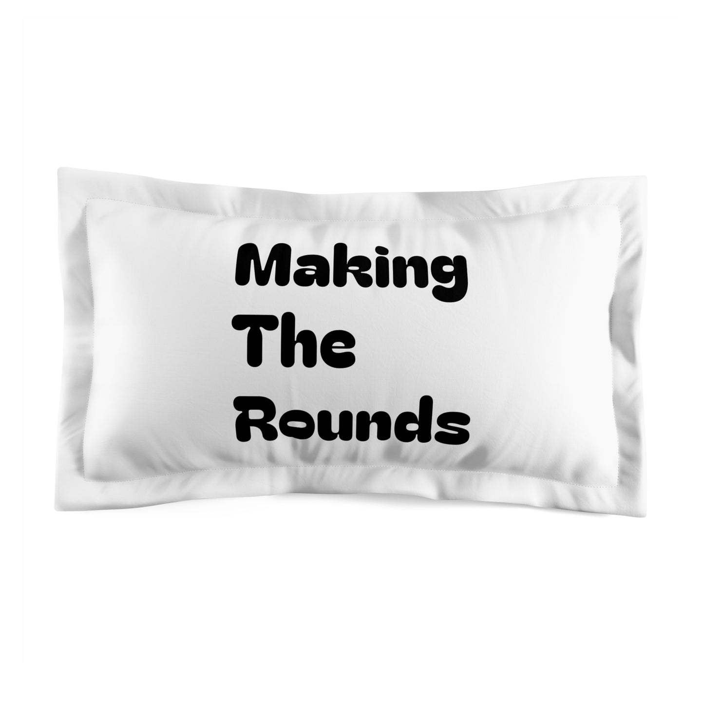 Making The Rounds Black Microfiber Pillow Sham