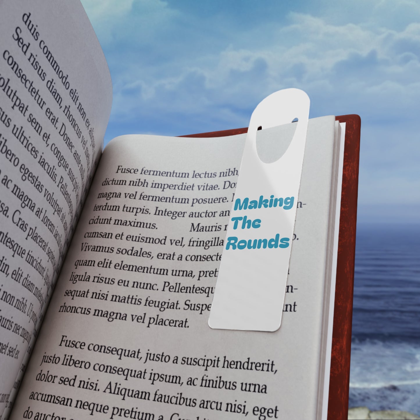 Making The Rounds Blue Bookmark