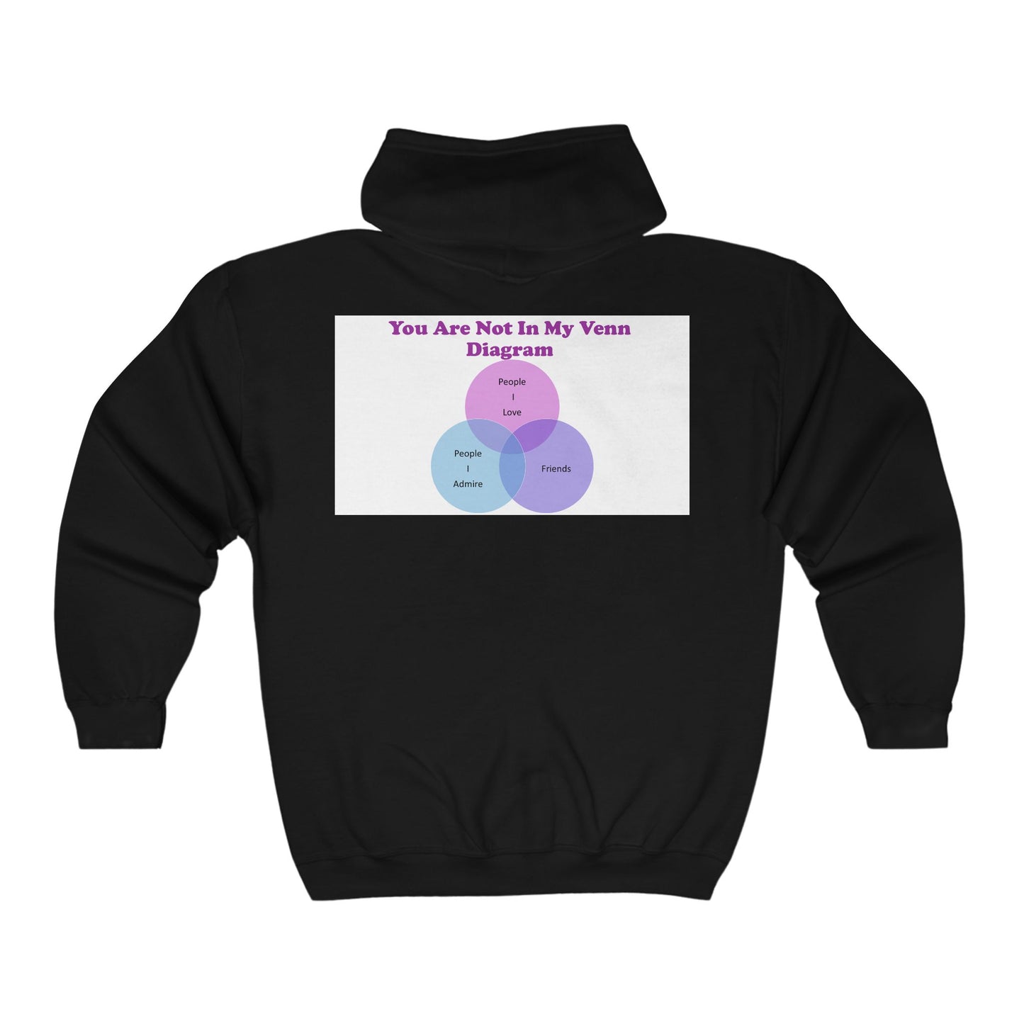 You Are Not In My Venn Diagram blue / purple Unisex Heavy Blend™ Full Zip Hooded Sweatshirt