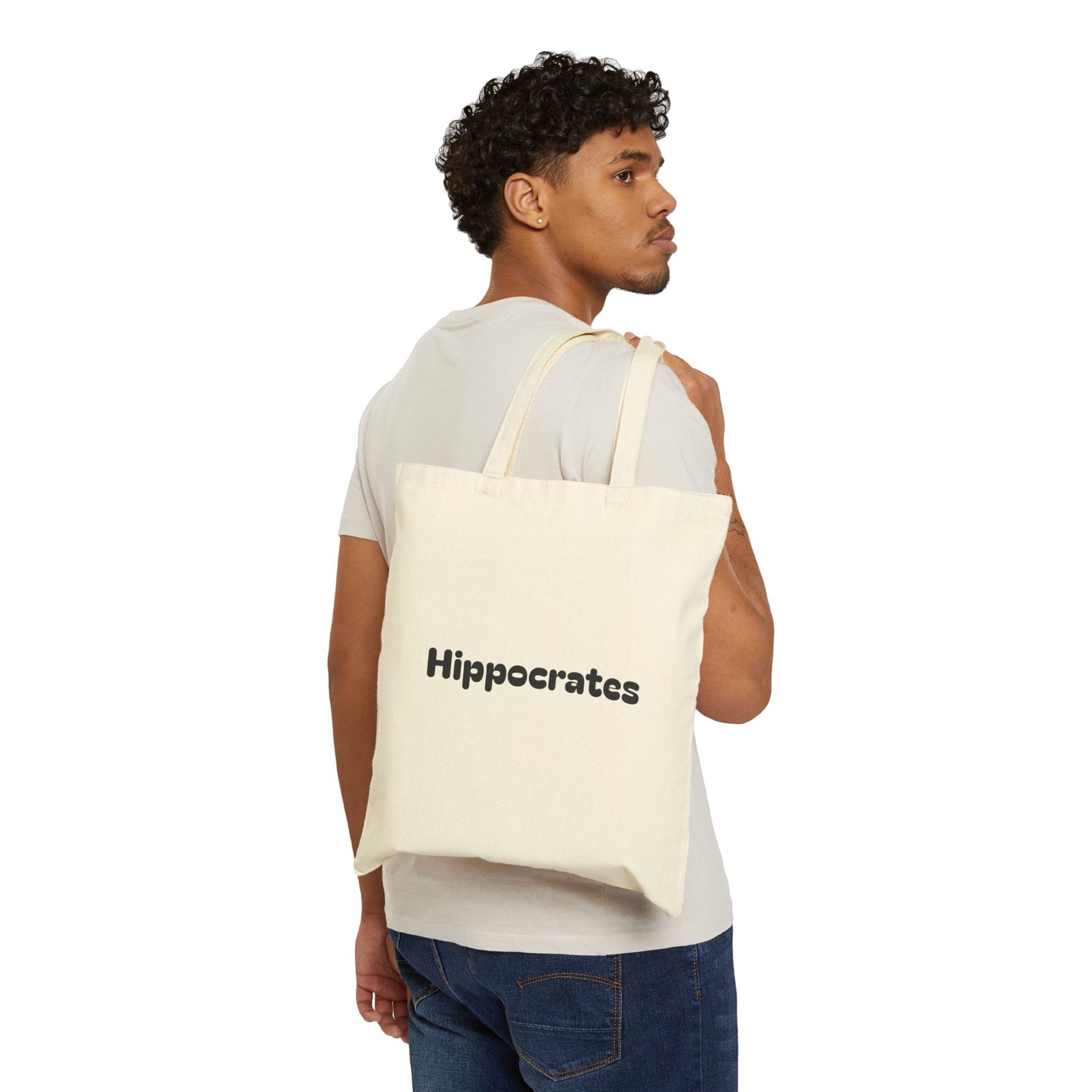 Hippocrates Quote Cotton Tote — "The physician treats, but nature heals."