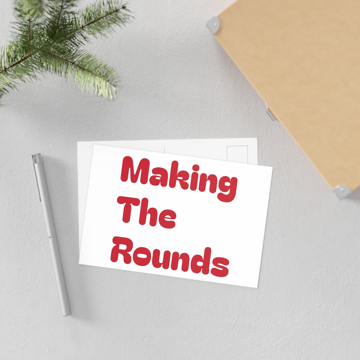 Making The Rounds Red Fine Art Postcards