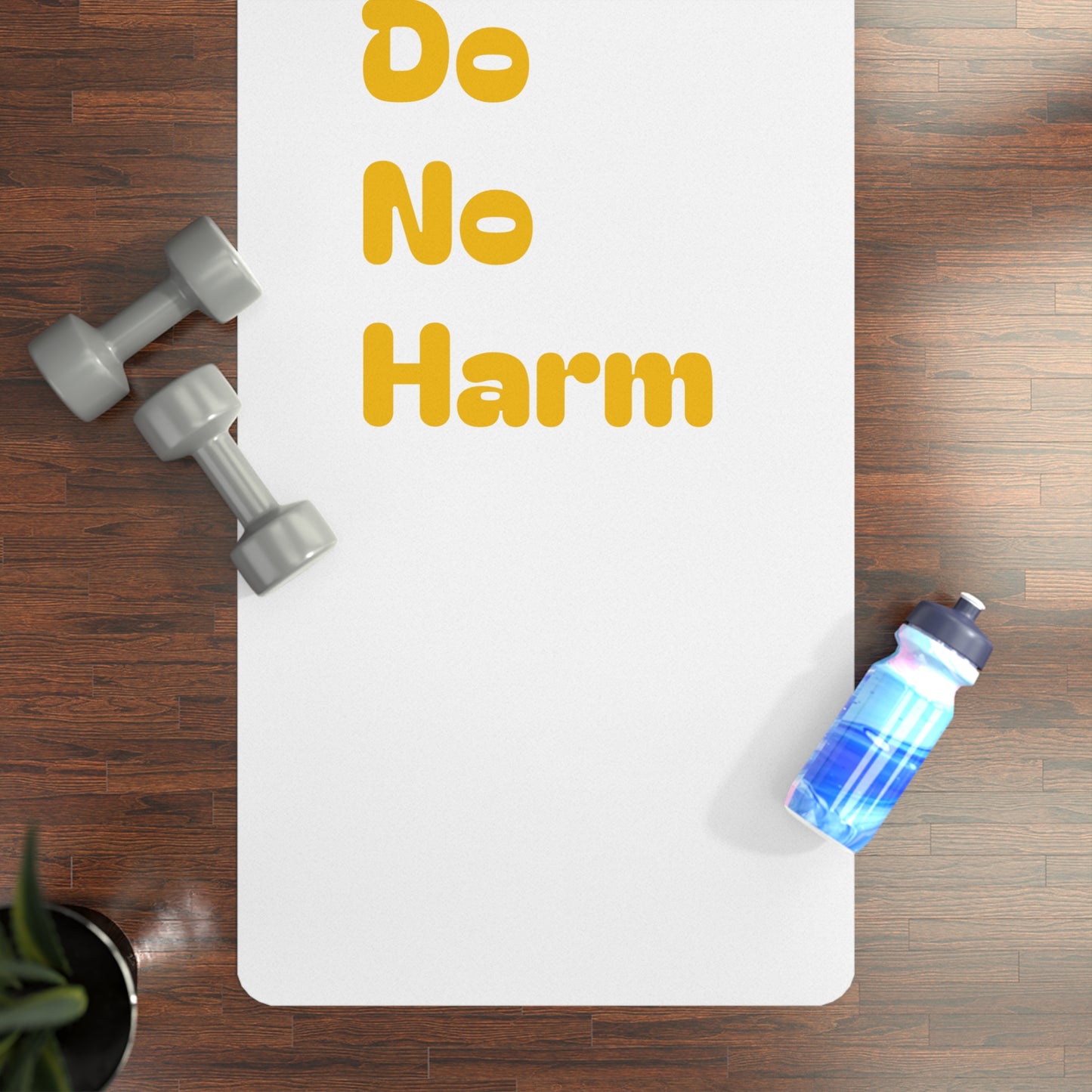 First Do No Harm Yello Rubber Yoga Mat