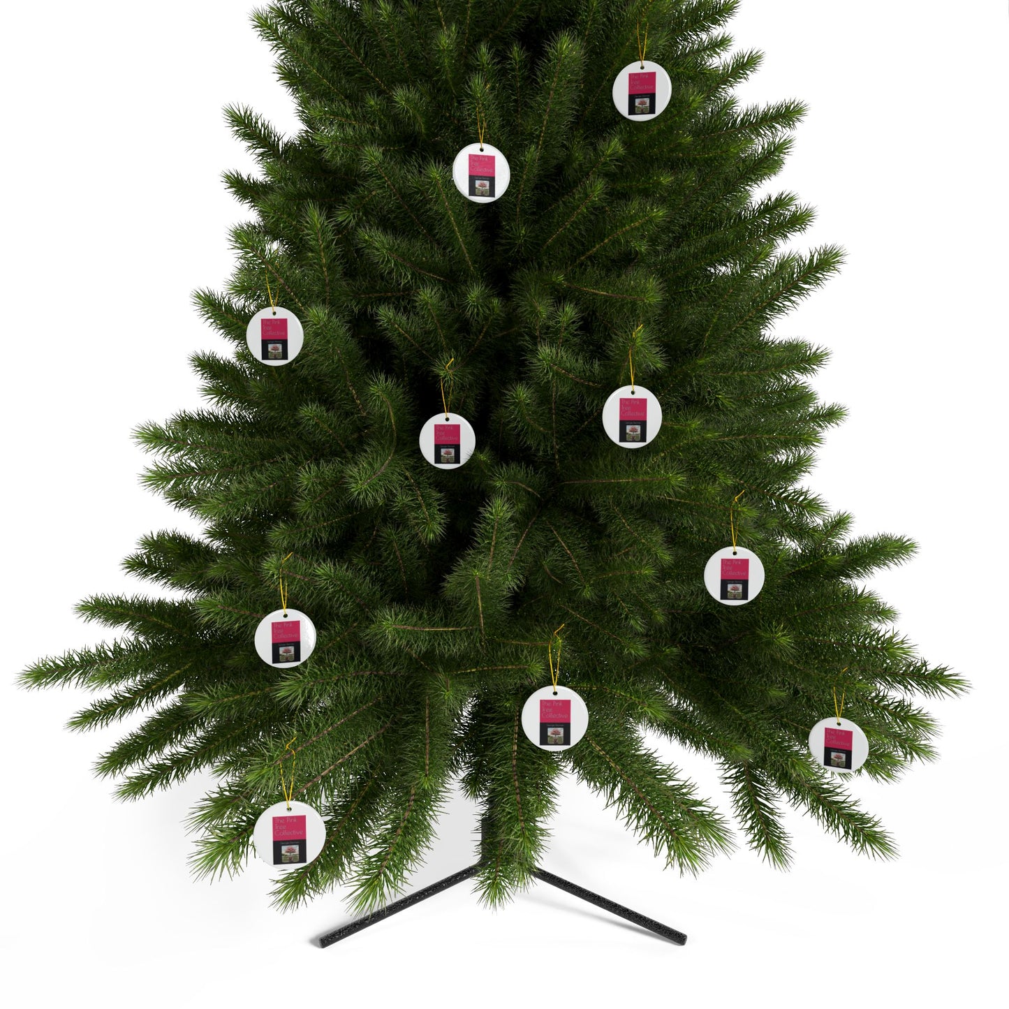 The Pink Tree Collective Cover Ceramic Ornaments, 2-Side Print, (1pc, 3pcs, 5pcs, 10pcs)