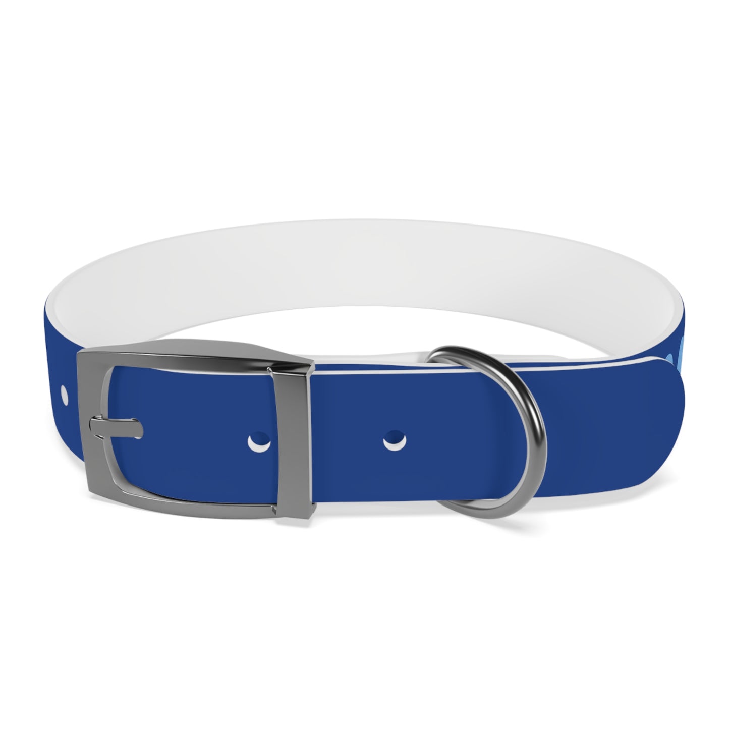 Making The Rounds Light Blue Dog Collar