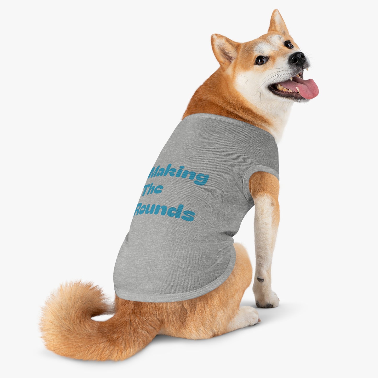 Making The Rounds Blue Pet Tank Top