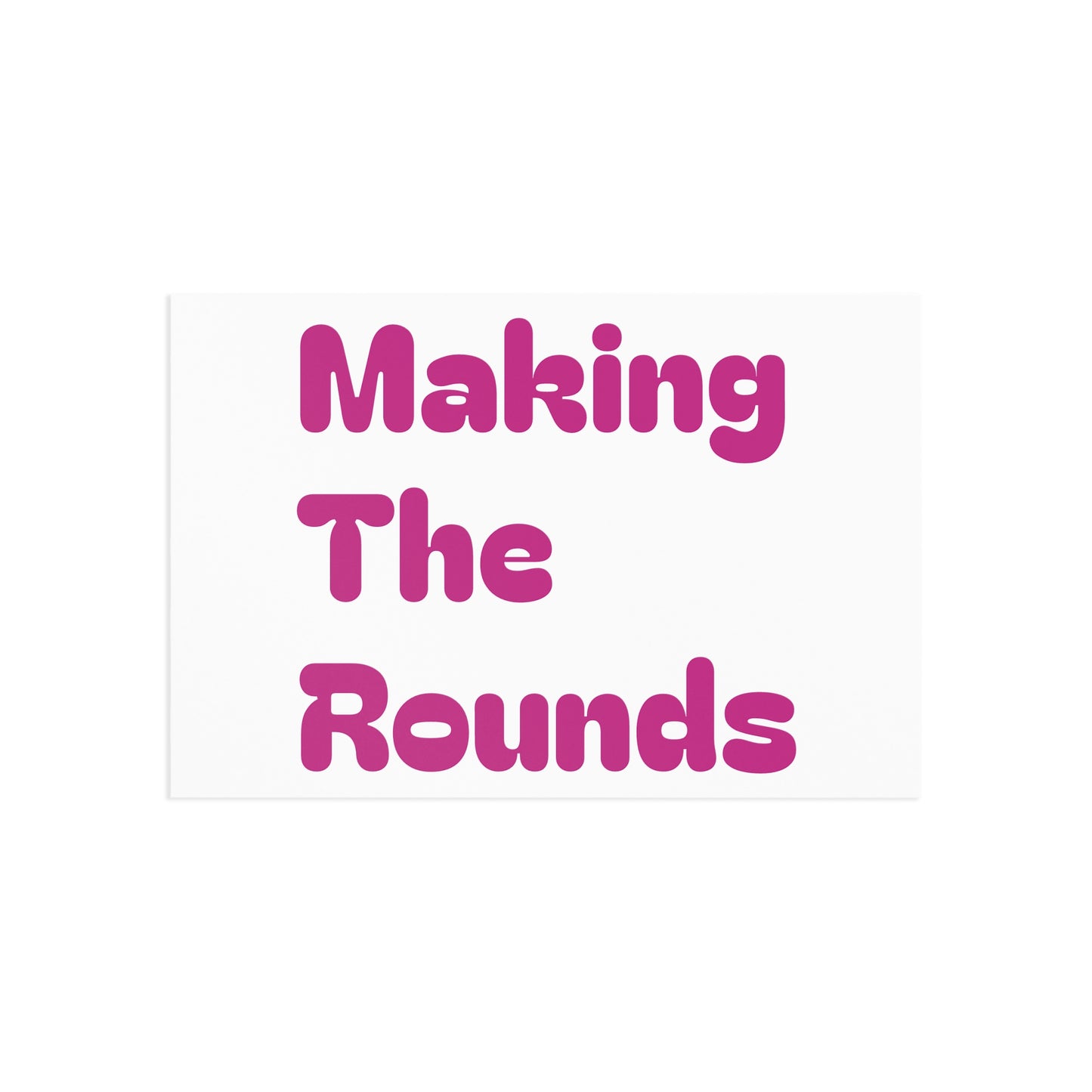 Making The Rounds Pink Fine Art Postcards
