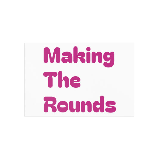 Making The Rounds Pink Fine Art Postcards