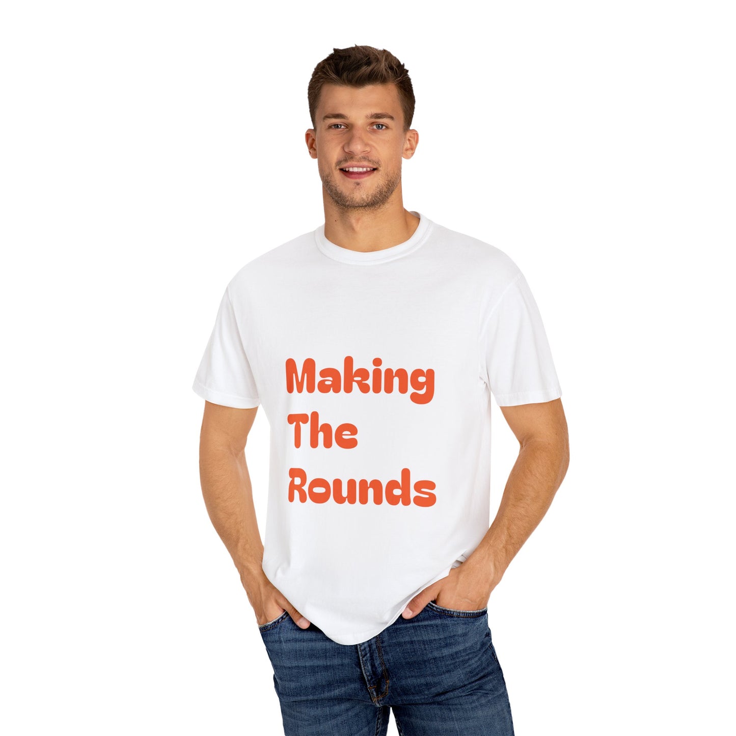 Making The Rounds [Orange] Unisex Garment-Dyed T-shirt