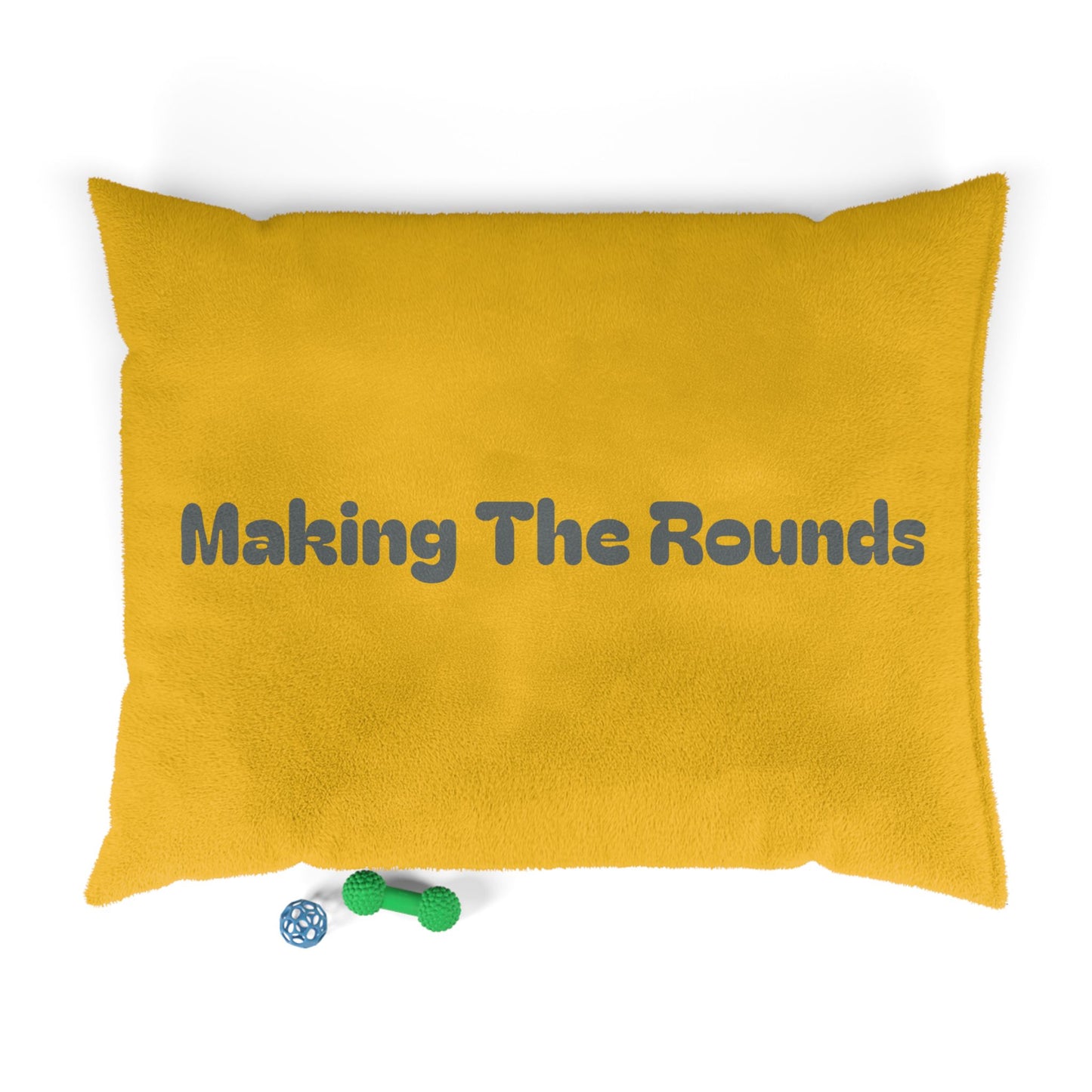 Making The Rounds Yellow with Grey Pet Bed