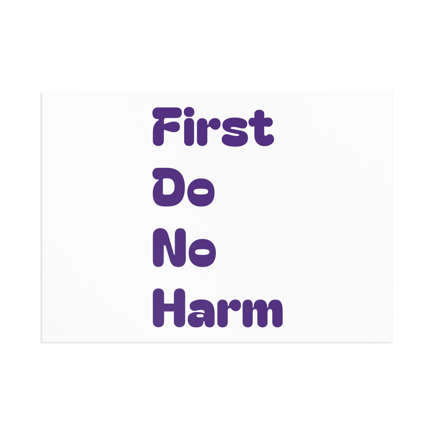 First Do No Harm Purple Fine Art Postcards