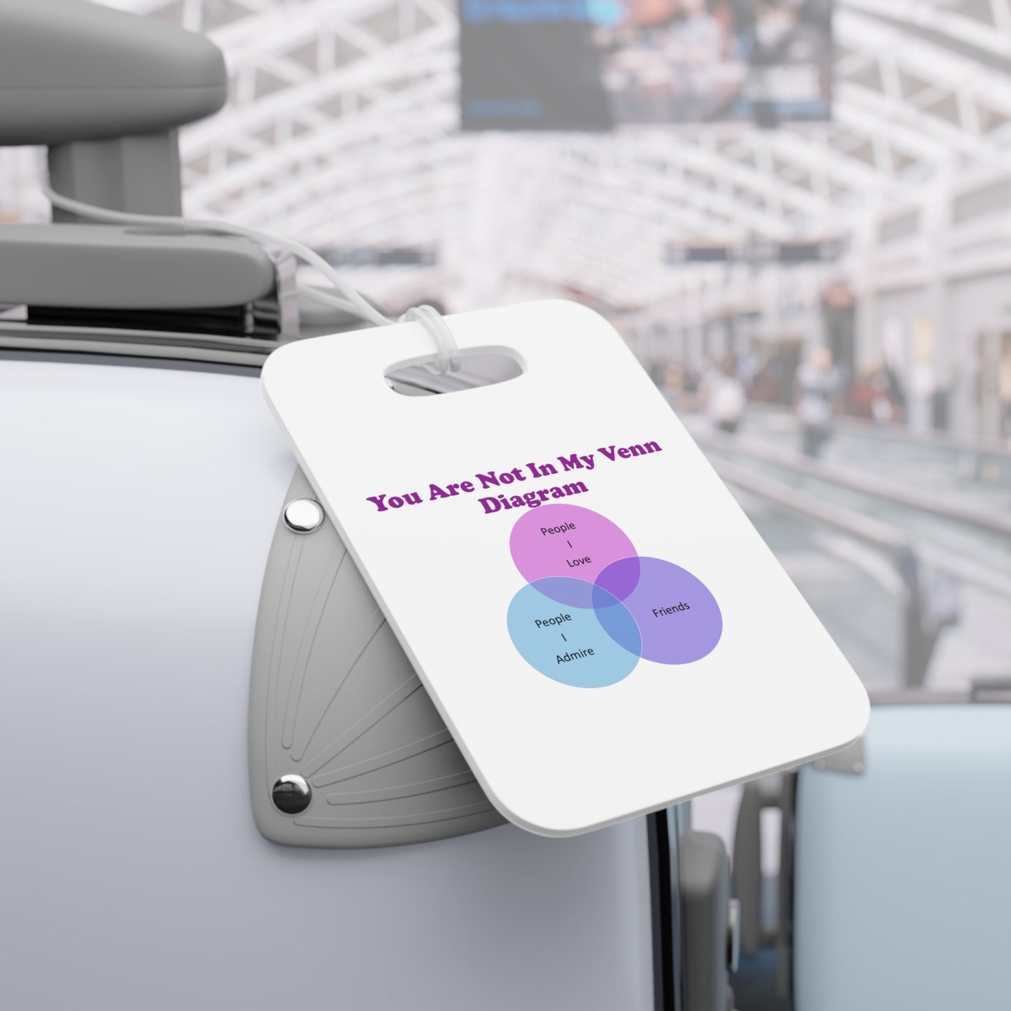 You Are Not In My Venn Diagram blue / purple Luggage Tags