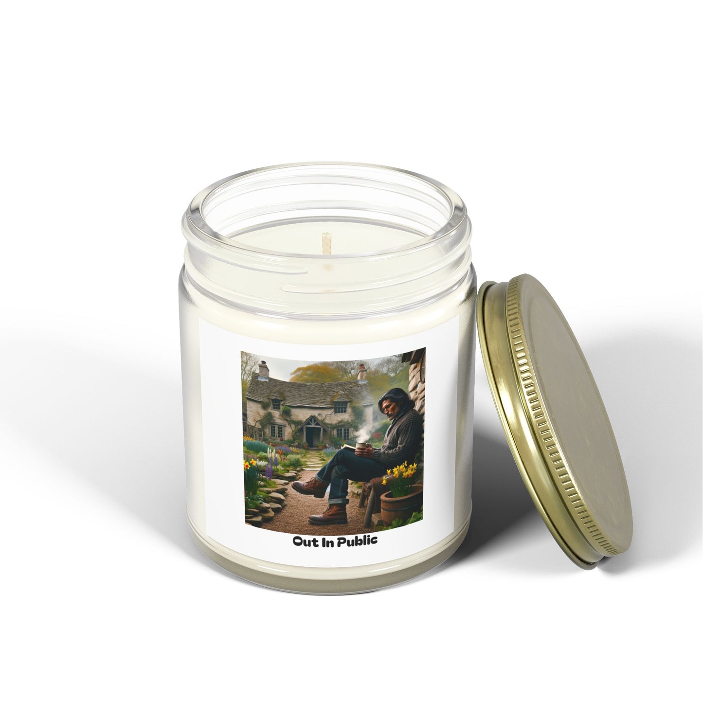 Out In Public Scented Candles, Coconut Apricot Wax (4oz, 9oz)