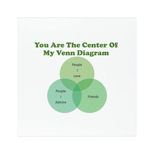 You Are The Center Of My Venn Diagram Green Magnets