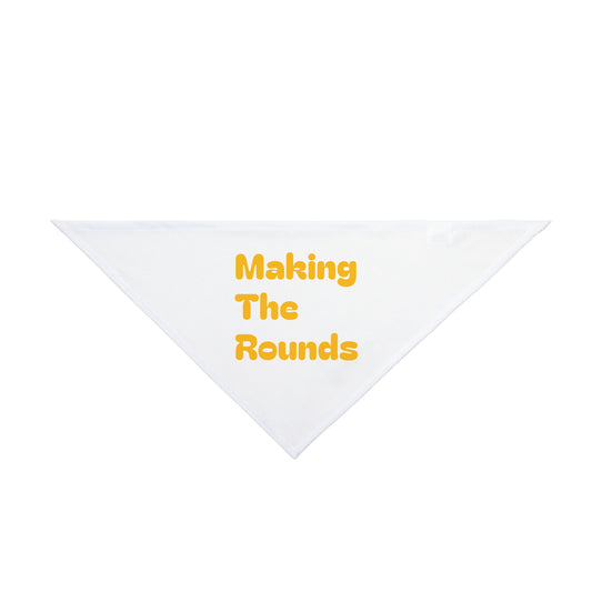 Making The Rounds Yellow Pet Bandana