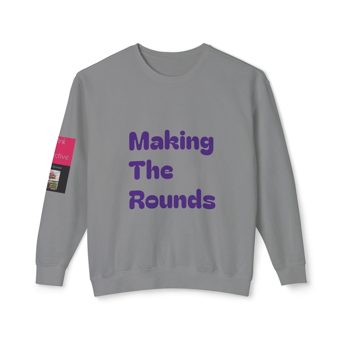 Making The Rounds Purple Unisex Lightweight Crewneck Sweatshirt