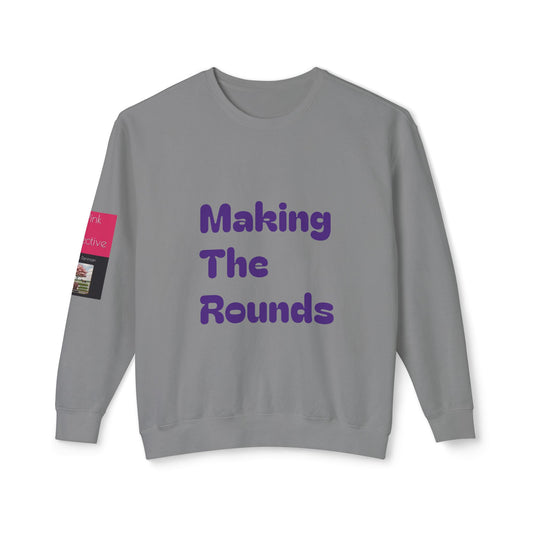 Making The Rounds Purple Unisex Lightweight Crewneck Sweatshirt