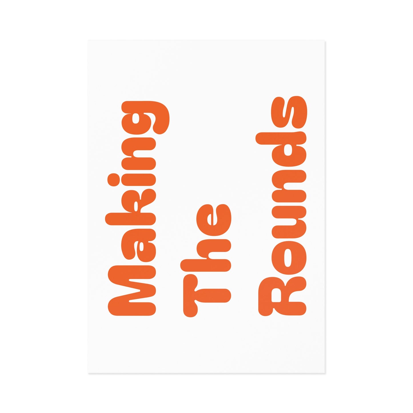 Making The Rounds Orange Fine Art Postcards
