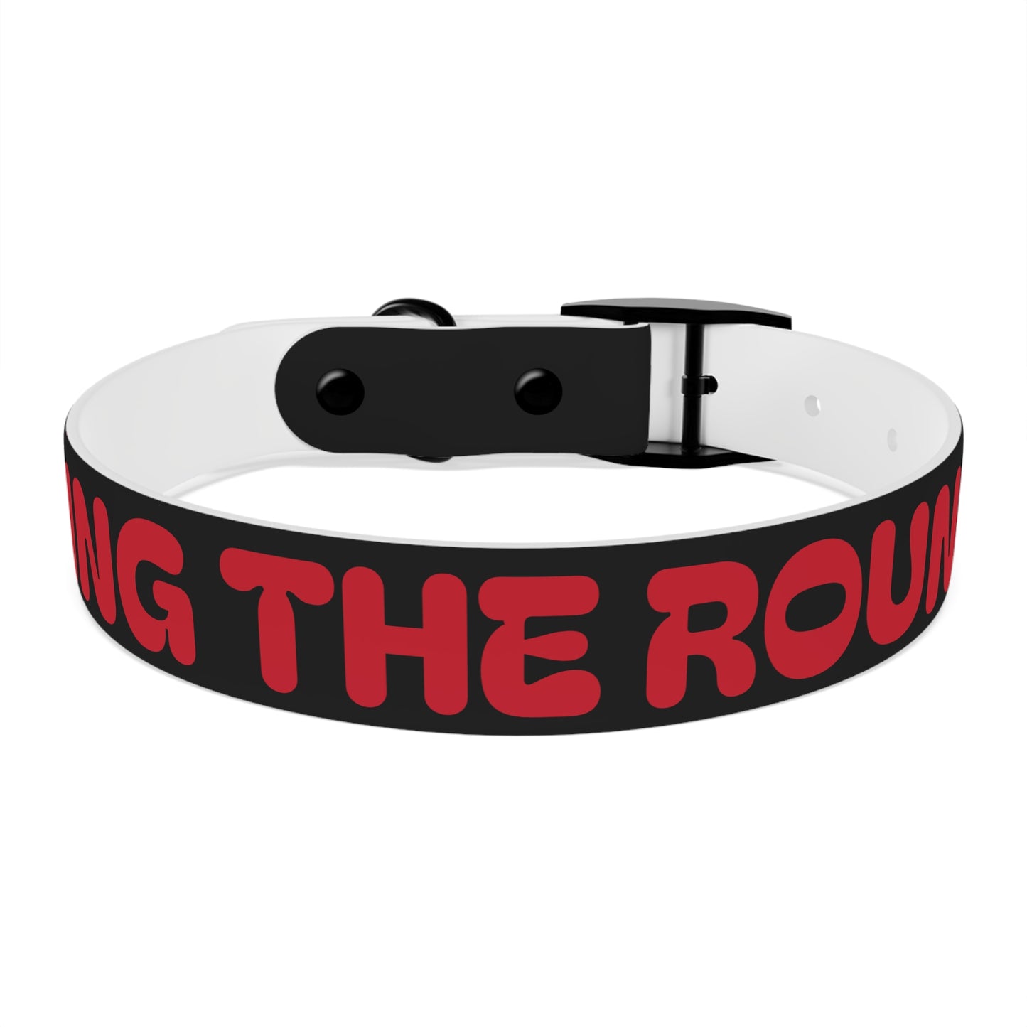 Making The Rounds Black with Red Dog Collar