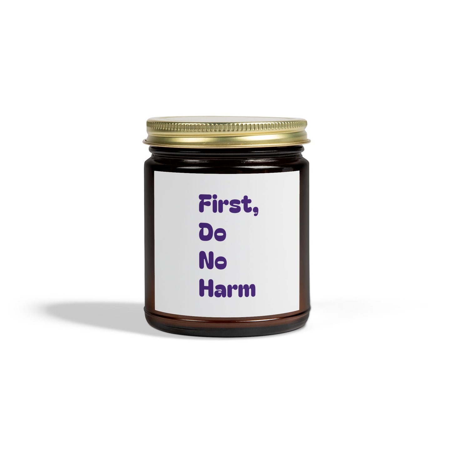 First Do No Harm Purple Scented Candles, Coconut Apricot Wax (4oz, 9oz)