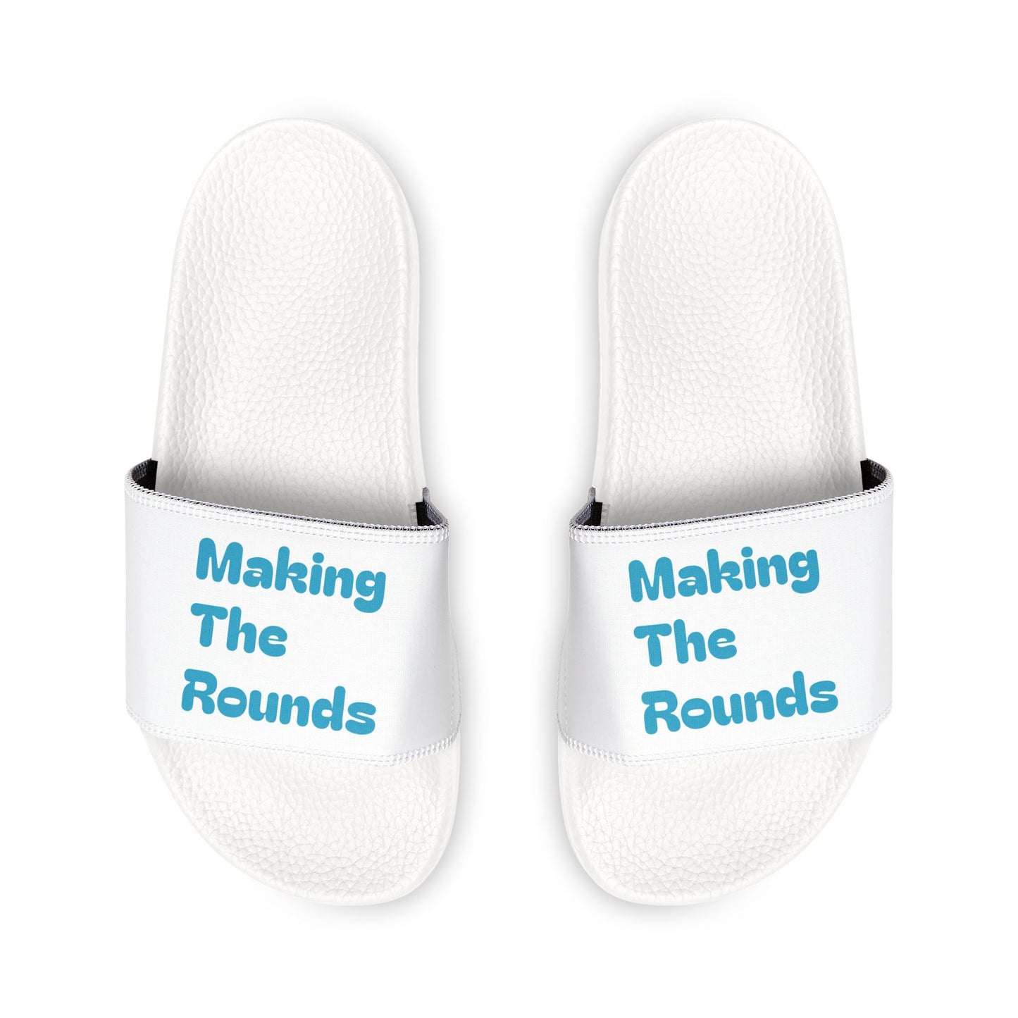 Making The Rounds Blue Men's Removable-Strap Sandals