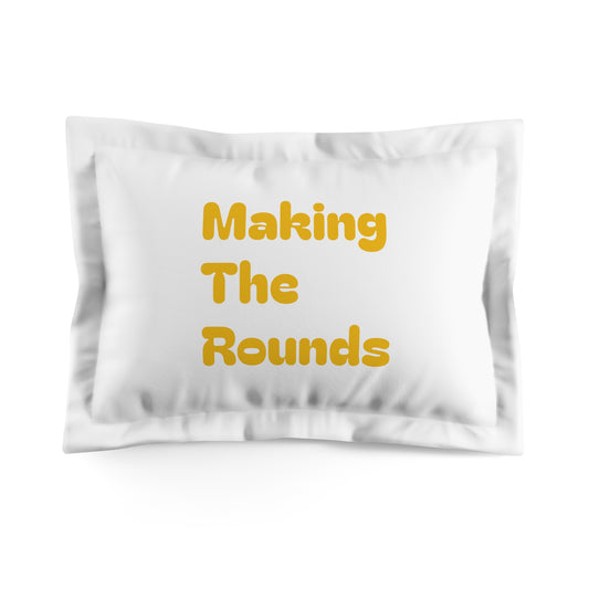 Making The Rounds Yellow Microfiber Pillow Sham