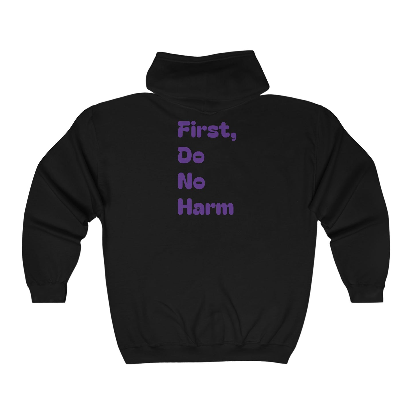 First Do No Harm Purple Unisex Heavy Blend™ Full Zip Hooded Sweatshirt