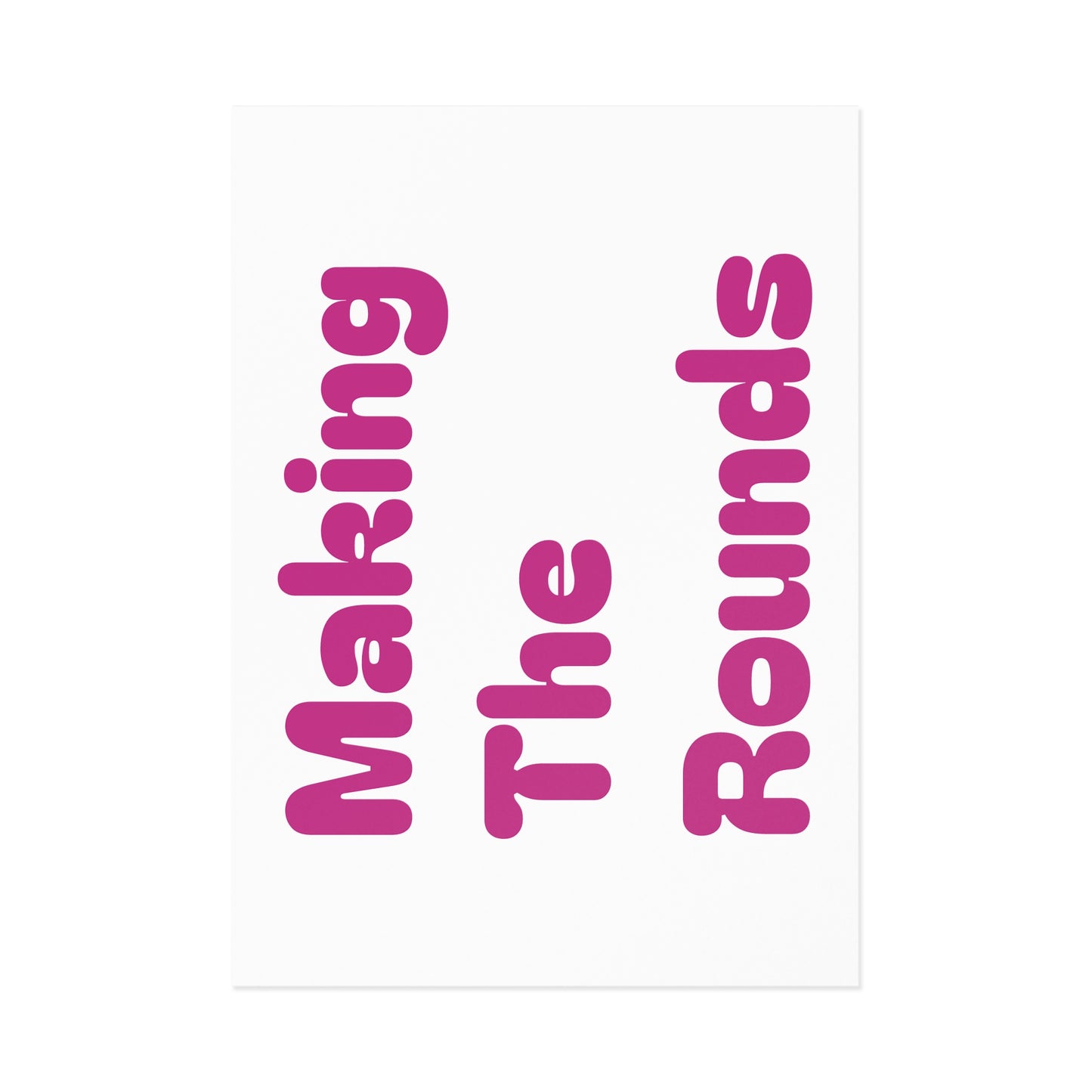 Making The Rounds Pink Fine Art Postcards