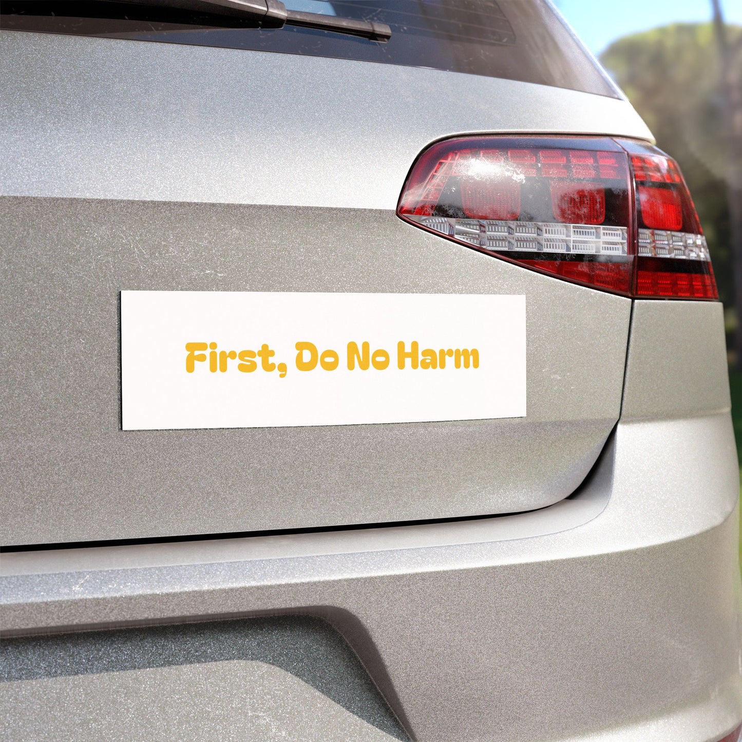 First Do No Harm Yellow Car Magnets