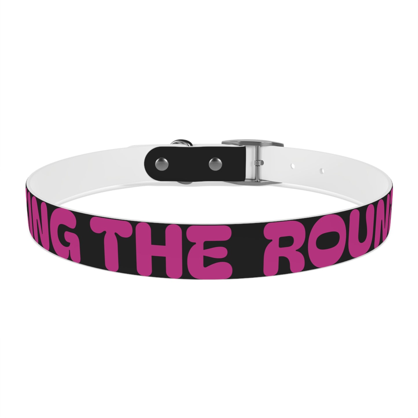 Making The Rounds Black With Pink Dog Collar