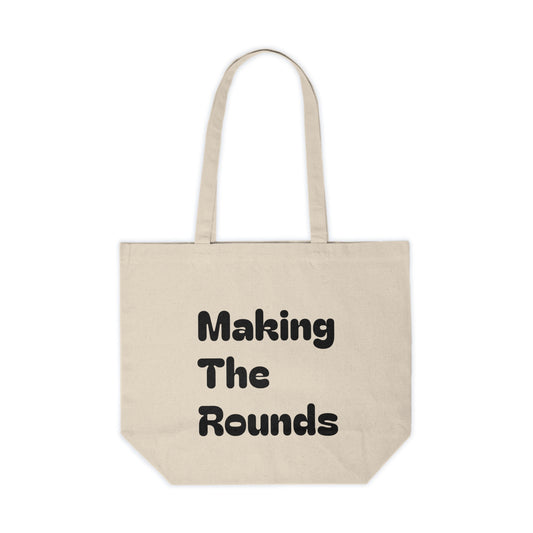 Making The Rounds [Black] Canvas Shopping Tote