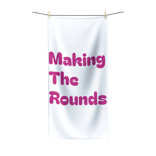 Making The Rounds Pink Polycotton Towel